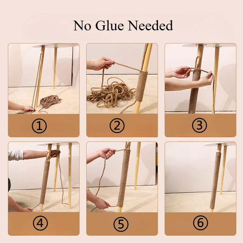 Cat DIY Sisal Rope Cat Climbing Grinding Frame Special Cotton Rope Resistant Grinding Scratching Toy Rope-4/6/8mm 20M/50M cat toy