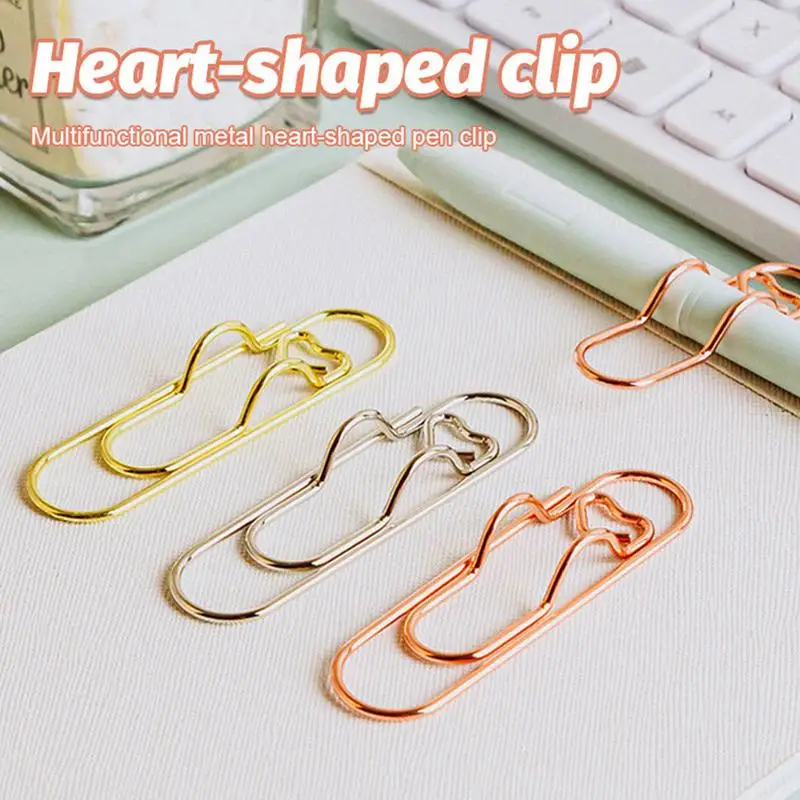 Metal Pen Clip Holder Book Pen Holder Clips School Supplies Paperclip Lightweight Holders Suitable For Daily Study Work paper clips pen clips