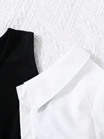 Robe chemise à épaules dénudées, style doux et cool, faux deux modèles sens, printemps automne, cordon de serrage, manches longues, jupe portefeuille aux hanches 4