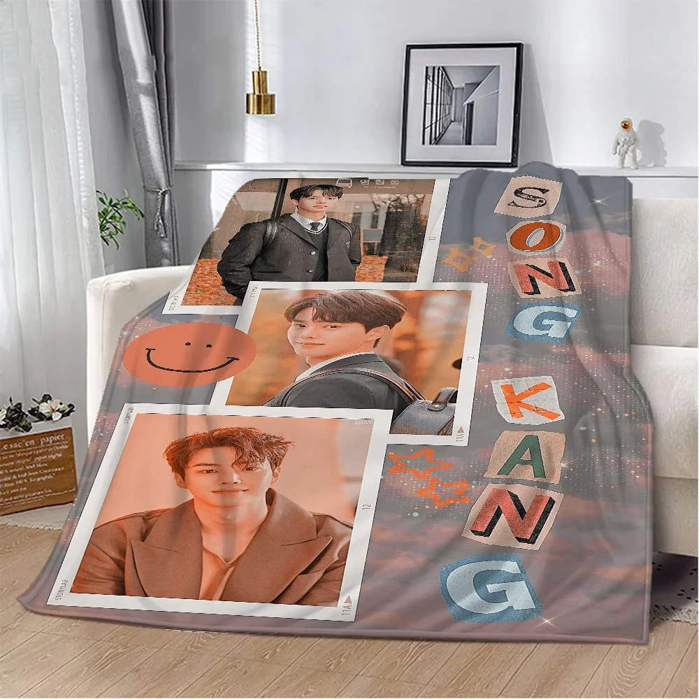Song Kang Thick Blankets for Winter Blanket Knitted Plaid Home and Decoration Bed Throw Luxury Bedding Beach Towel Knee Nap Sofa 2