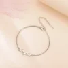 Bracelet avec nom personnalisé pour femmes et filles, boîte en acier inoxydable, chaîne avec lettres, Bracelets porte-bonheur personnalisés, Unique, cadeau de bijoux personnalisé