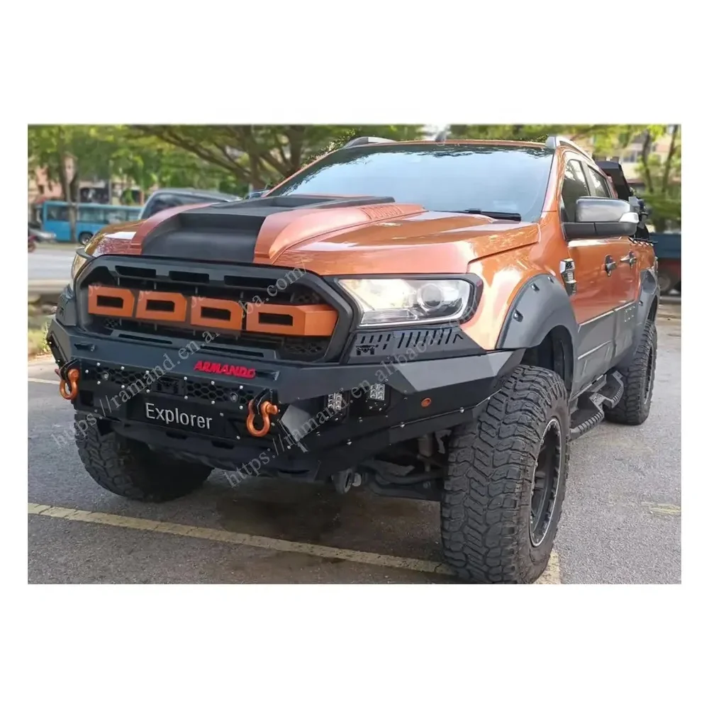 

Стальной передний бампер Armando Ranger, стальной передний бампер для Ranger T6 T7 T8 Raptor, автомобильные бамперы, система кузова автомобиля