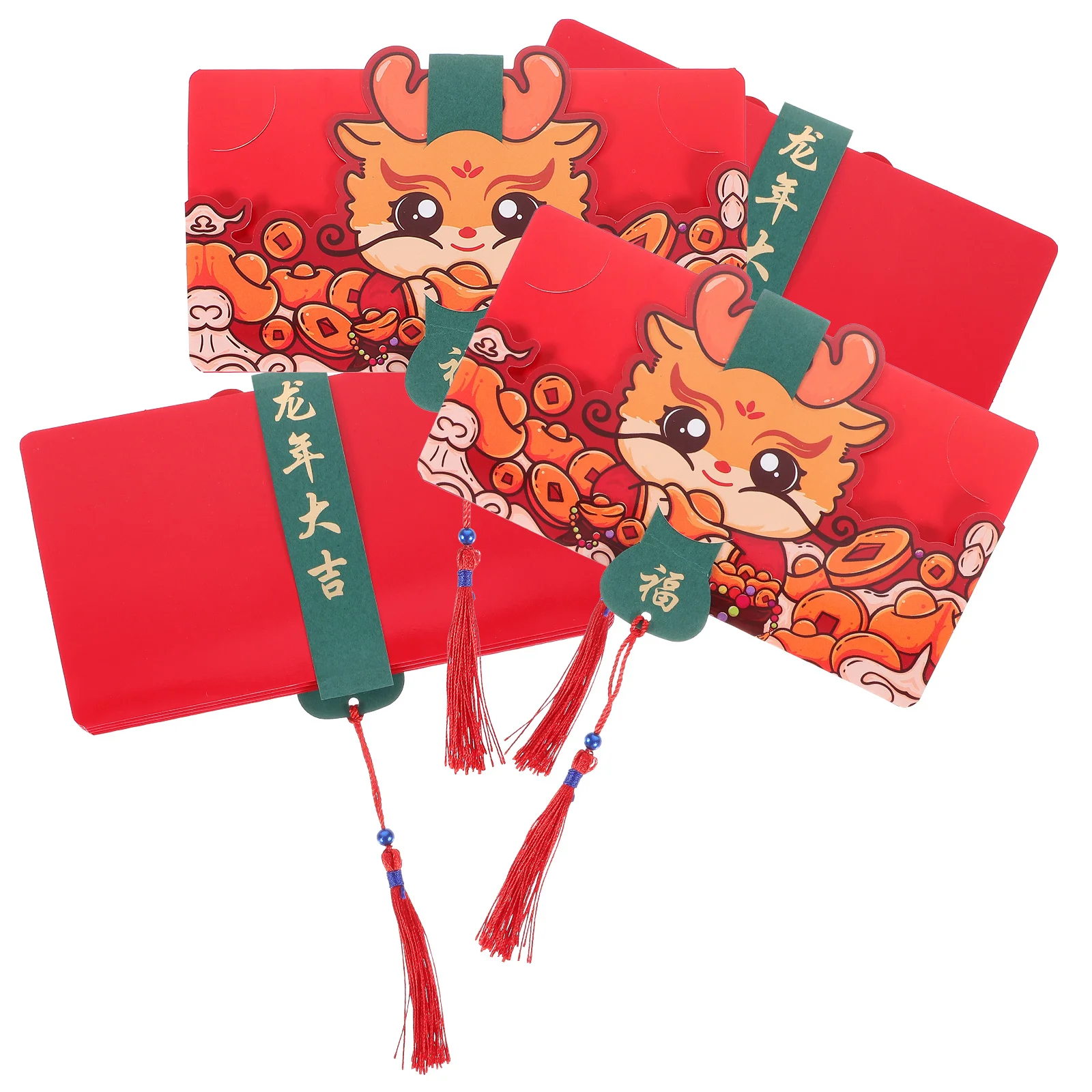 4 Pcs New Year Red Envelope Envelopes Chinese Christmas Lunar Gifts Money Packet