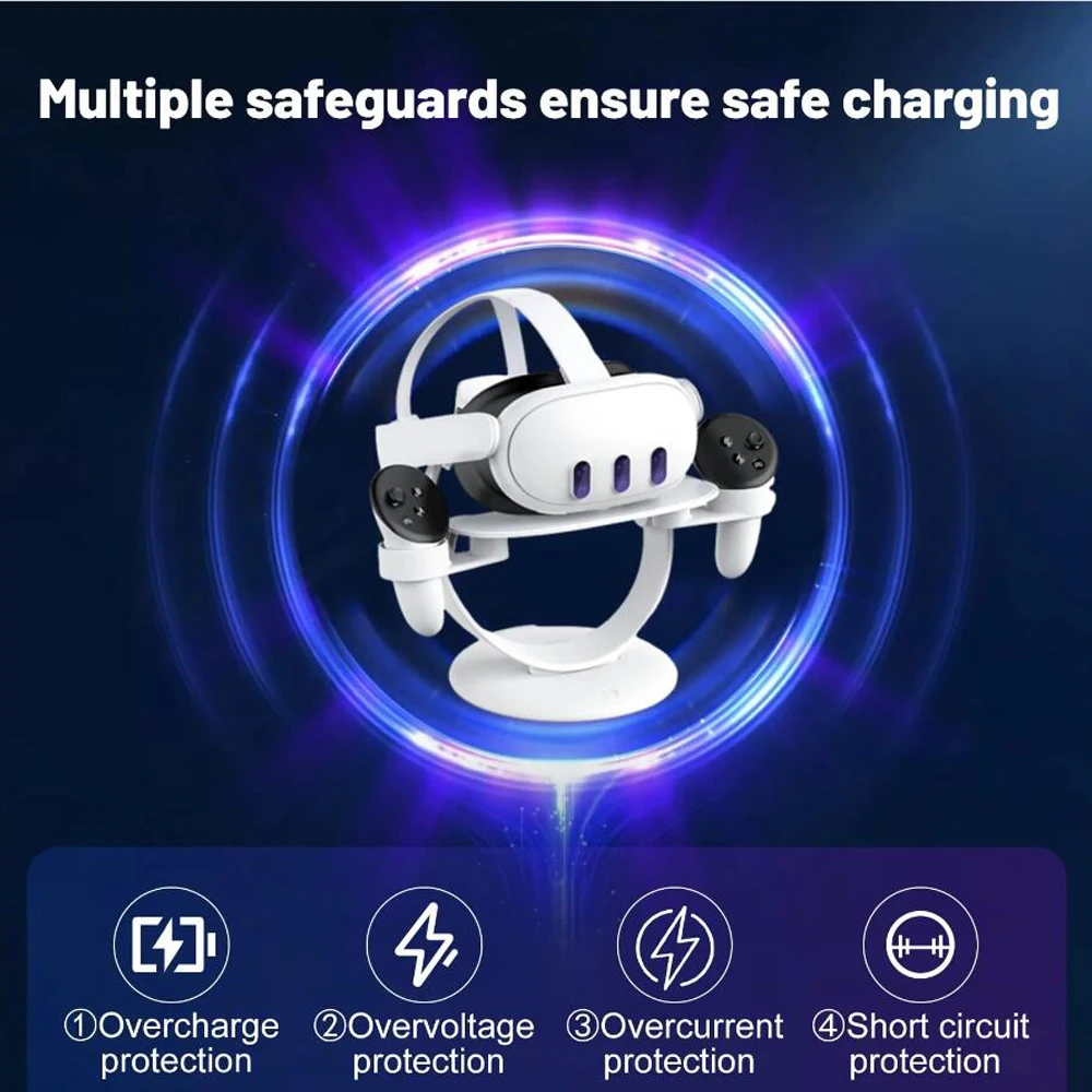 Display Stand for Meta Quest 3 Controller Headset Holder VR Display Stand Accessories for Meta Quest 3 VR Holder 4