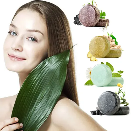 폴리고눔 에센스 헤어 다크닝 샴푸 바 비누, 천연 유기농 마일드 포뮬러 헤어 샴푸, 그레이 헤어 리버스 헤어 클렌징 5