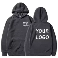 Sweat à capuche décontracté avec LOGO de votre marque pour hommes et femmes, pull de couleur unie, personnalité de rue, cadeaux personnalisés, DIY 5