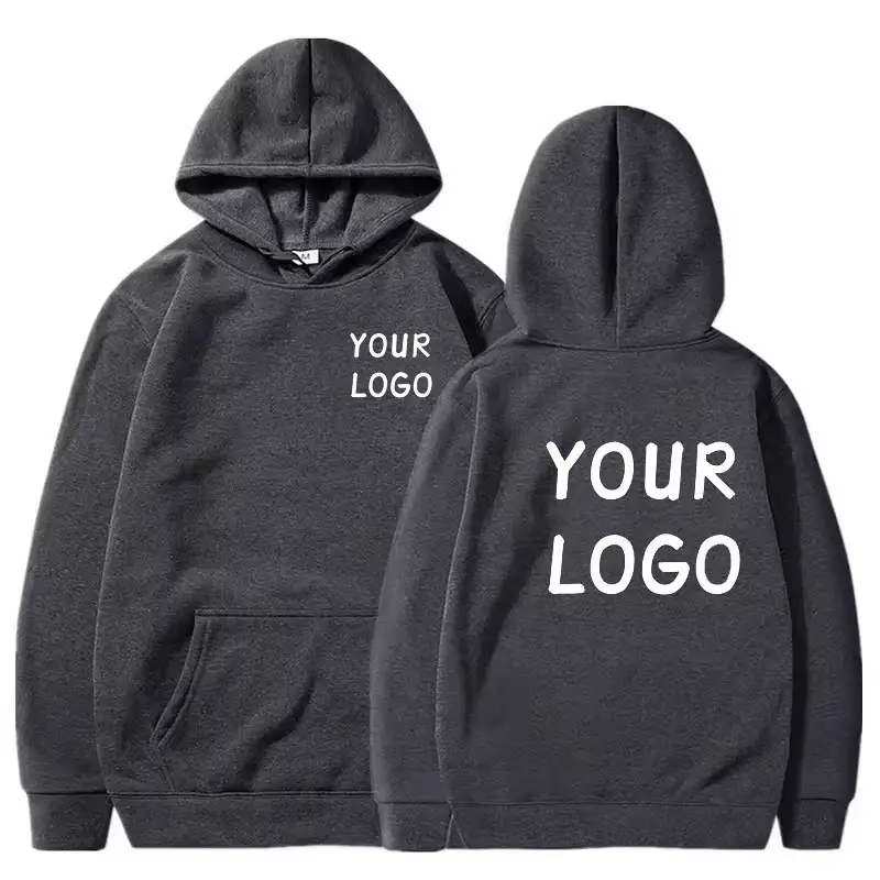 DIY Custom Your Brand LOGO  Men Women Casual Hoodie  Top Solid Color Pullover Street Personality Sweatshirt Custom Gifts - Image 5