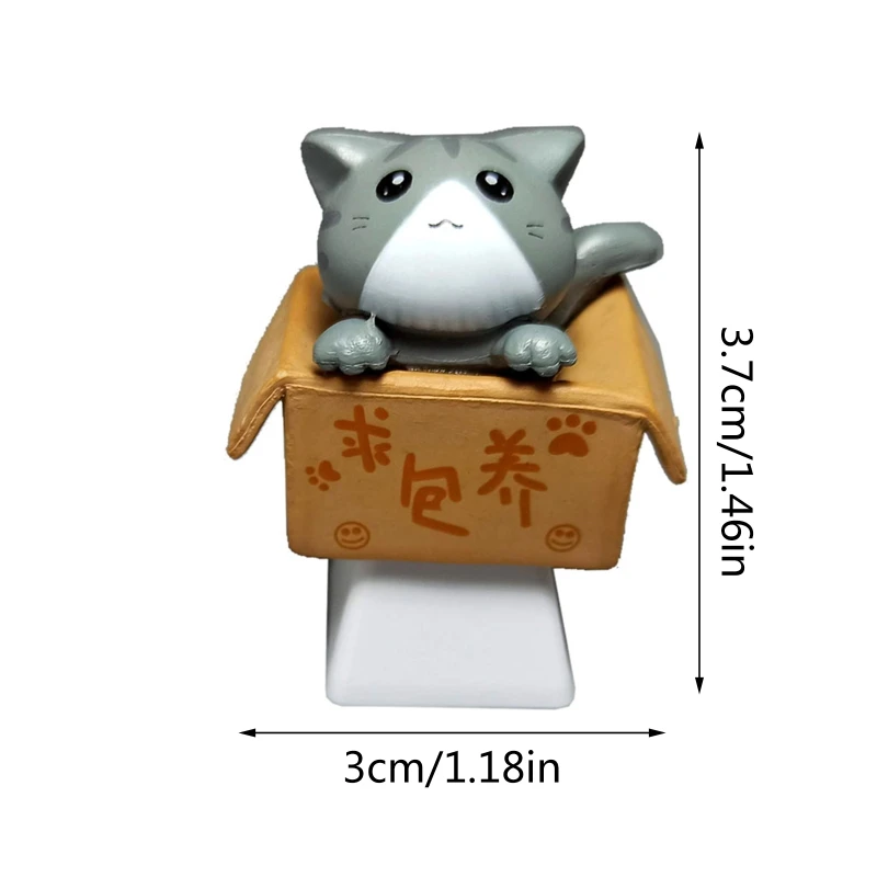 Pbt Personalizado dos Desenhos Animados Anime Gato Keycap Fundo Backlit Keycaps Perfil Oem para Faça Você Mesmo Teclado Mecânico Presentes das Crianças 066a 1pc - Imagem 6
