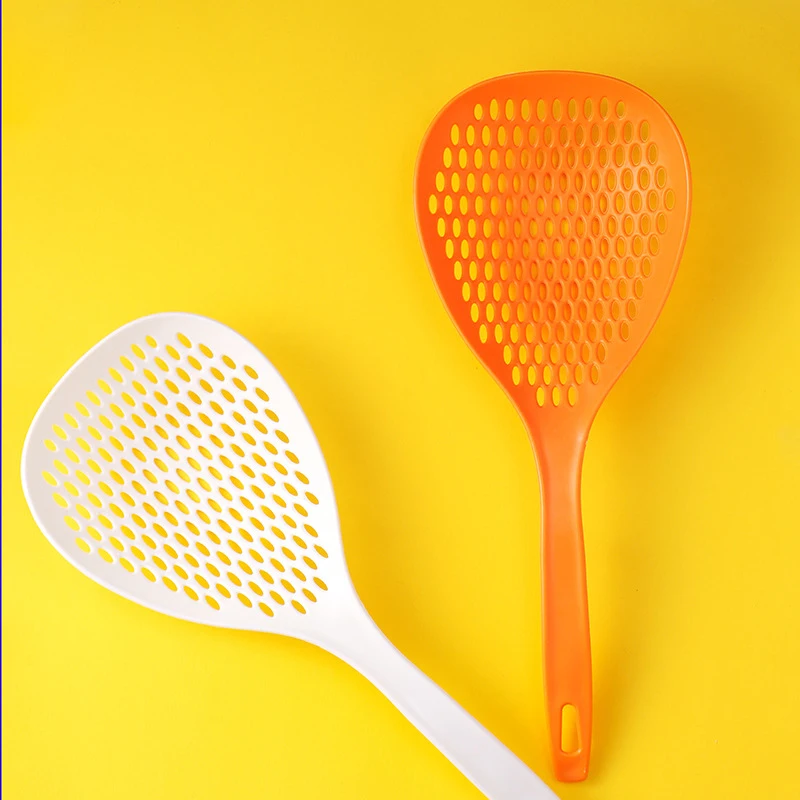 Kitchen Colander Nylon Long Handle Round Mesh Spoon Loo Noodle Dumpling Anti-scalding Spoon Household Large Colander
