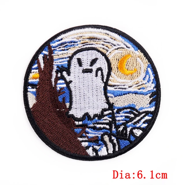 New Arrival Round Space Alien Rocket Eyes Stranger Things Ufo Iron Patch  For Clothing Punk Embroidered Diy Parches Applique - Patches - AliExpress