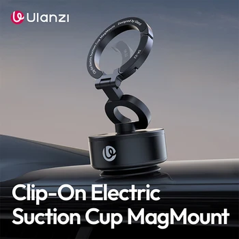 Ulanzi SK-22 Clip-On Electric Suction Cup MagMount 360° Rotation for Smartphone Livestreaming Car Window Kitchen Dressing Table
