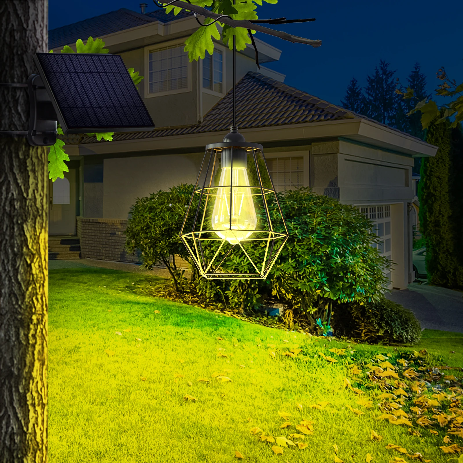 

Solar Led Lights Outdoor Chandelier Bulb with Solar Panel Waterproof Outdoor Decoration For Garden Balcony Solar Lights Outdoor
