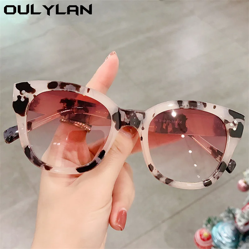 Oulylan Oversized Square Sunglasses Women 2022 Fashion Popular Y2K Sun Glasses Men Vintage Brand Designer Printing Eyewear UV400 |