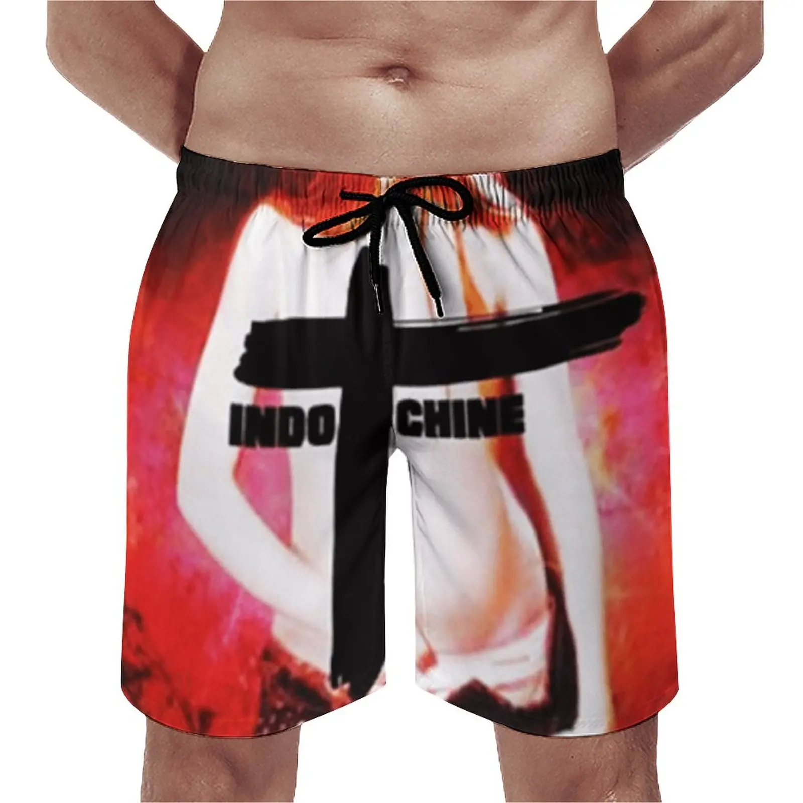 

Summer Weather Pickup Beach Shorts Amazing Rock Band Indochine Logos Album (2) Sea Beach Breathable Quick Dry Graphic Cool Casua