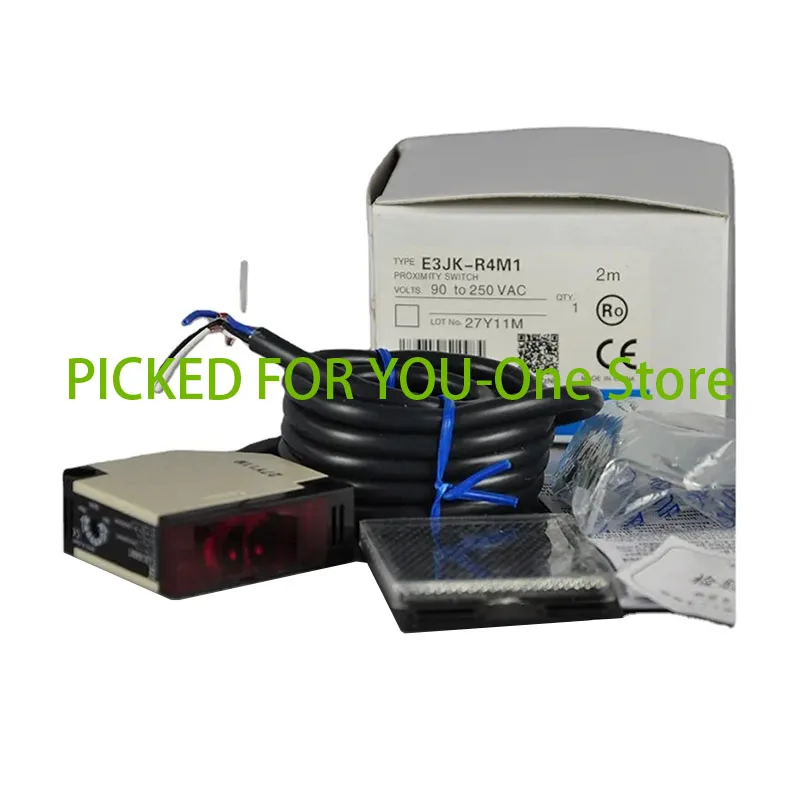 

Brand New Original E3JK-R4M1 E3JK-R4M2 Photoelectric Switch Sensor Distance 4 Meters Adjustable AC/DC 5 Line With Reflective Pla