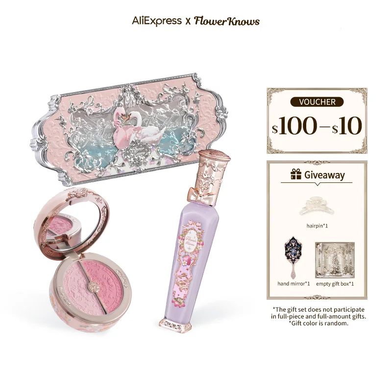 Flower Knows Christmas gift box includes eye shadow + blush + lip gloss