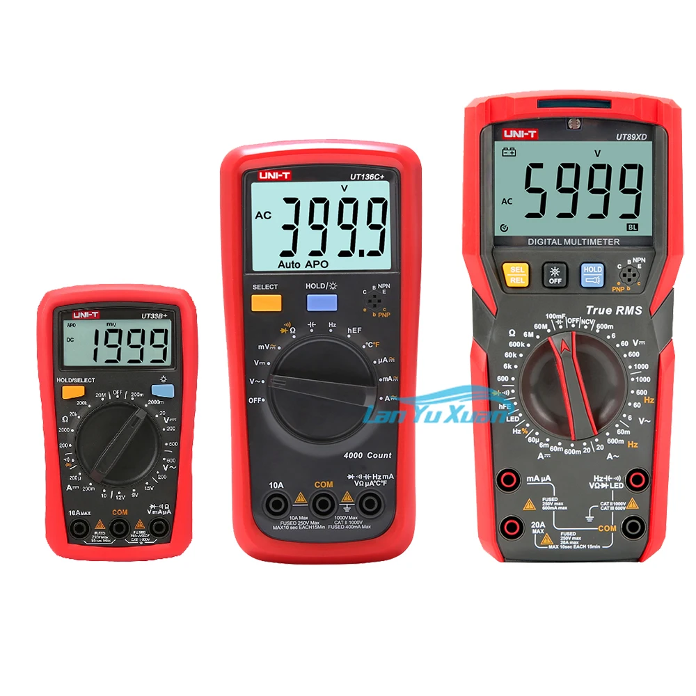 

Electrician high precision digital multimeter UT39A energy meter UT136B + Unitech UT33C multimeter 890XD