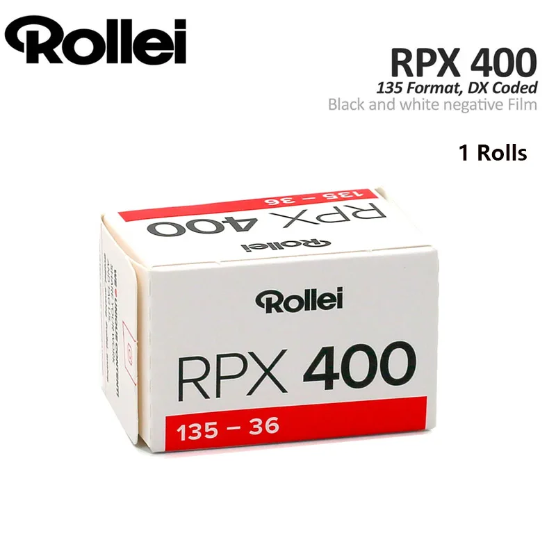 1-10 Rolls Rollei RPX 400 135 35mm Black and White Negative Film（36 Exposures/Roll）For Kodak Film Camera (Expiry Date: 2027)