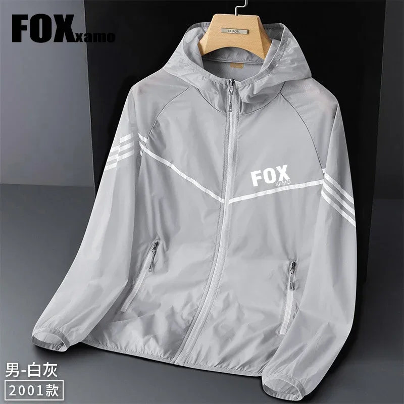 Foxxamo 여성용 사이클링 야외 아이스 실크 자외선 차단 의류, 남성 커플 스킨 의류, 여름 자외선 차단