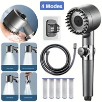 Shower showerhead High Pressure Shower Head One Button Water Stop Water Water Saving Adjustable 4 Mode Water Massage Shower Head 1