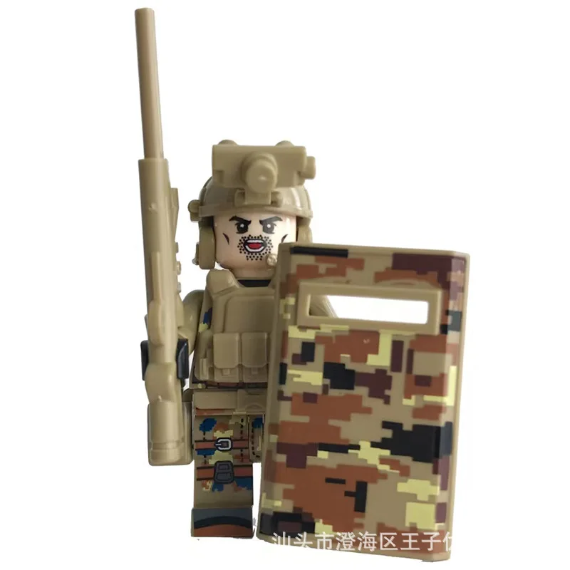 Geister-SWAT-Schild-Waffen-Wolf-Krieger-Spezialeinheiten-Bausteine-Puzzle-Bausteine-Spielzeug – Detail 10
