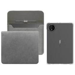 Dual - Function Clear Shockproof Tablet Cover with Slim Storage Sleeve Bag for Huawei MatePad Mini (Clear)