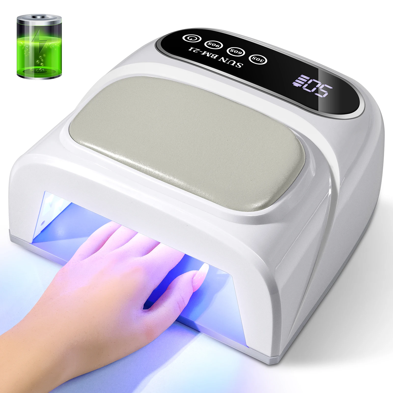 전문가용 UV LED 네일 램프 42개 램프 비드 건조기 LCD 디스플레이 탑재 충전식 젤 경화 라이트 네일 살롱 도구에 적합