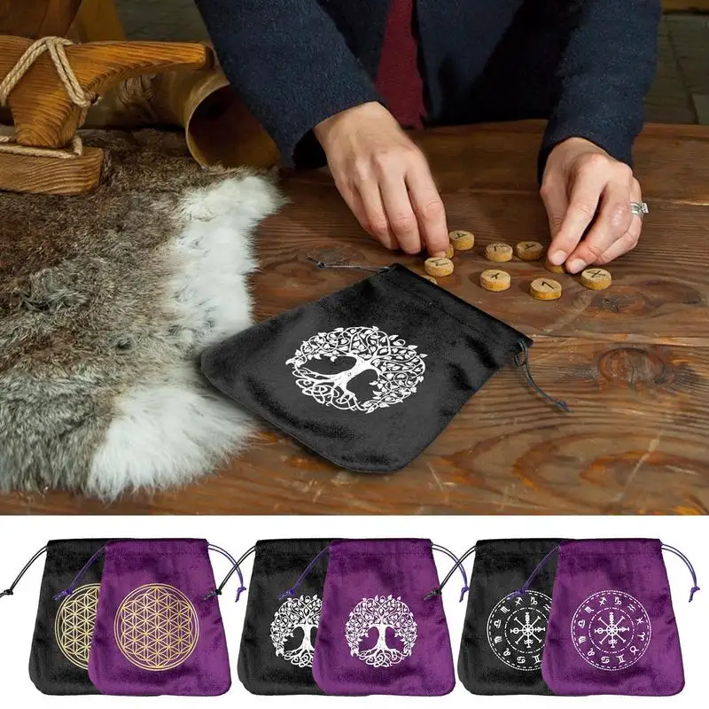 

Тканевые сумки на шнурке для таро, алтаря, таретка, пентакля, таретка, сумка для настольных игр, игровых карт, бархатная сумка для хранения тарелок