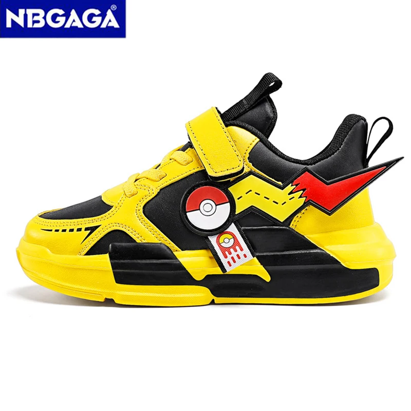 Kids Sneakers Four Season Sports Cartoon Outdoor Boys Classic Running Shoes Pu Leather Children's Walking Footwear Leisure