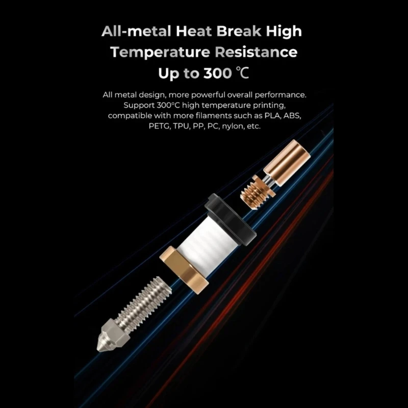 세라믹 가열 블록 키트 3D 프린터는 금속 열 브레이크 300°C 핫엔드 가열을 분해합니다