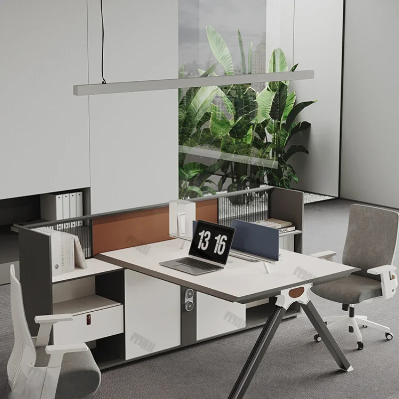 Staff desk, workstation, staff screen, four person card holder, financial card holder, partition, clerk, office desk and chair office furniture staff office desk and chair screen 6 people 4 people simple and modern