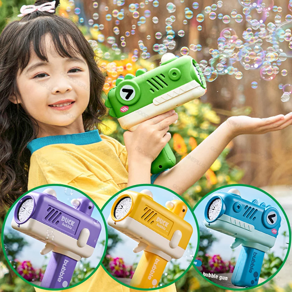 

Симпатичный Динозавр электрический пистолет для пузырей игрушка для пузырьков автоматическая машина для мыльных пузырьков летняя уличная игрушка подарок на день ребенка детские игрушки