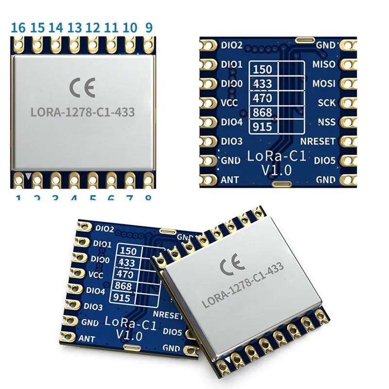ABGI-Lora1278-C1 무선 RF 모듈 SX1278 통신 모듈 스마트 홈용 IoT 470Mhz