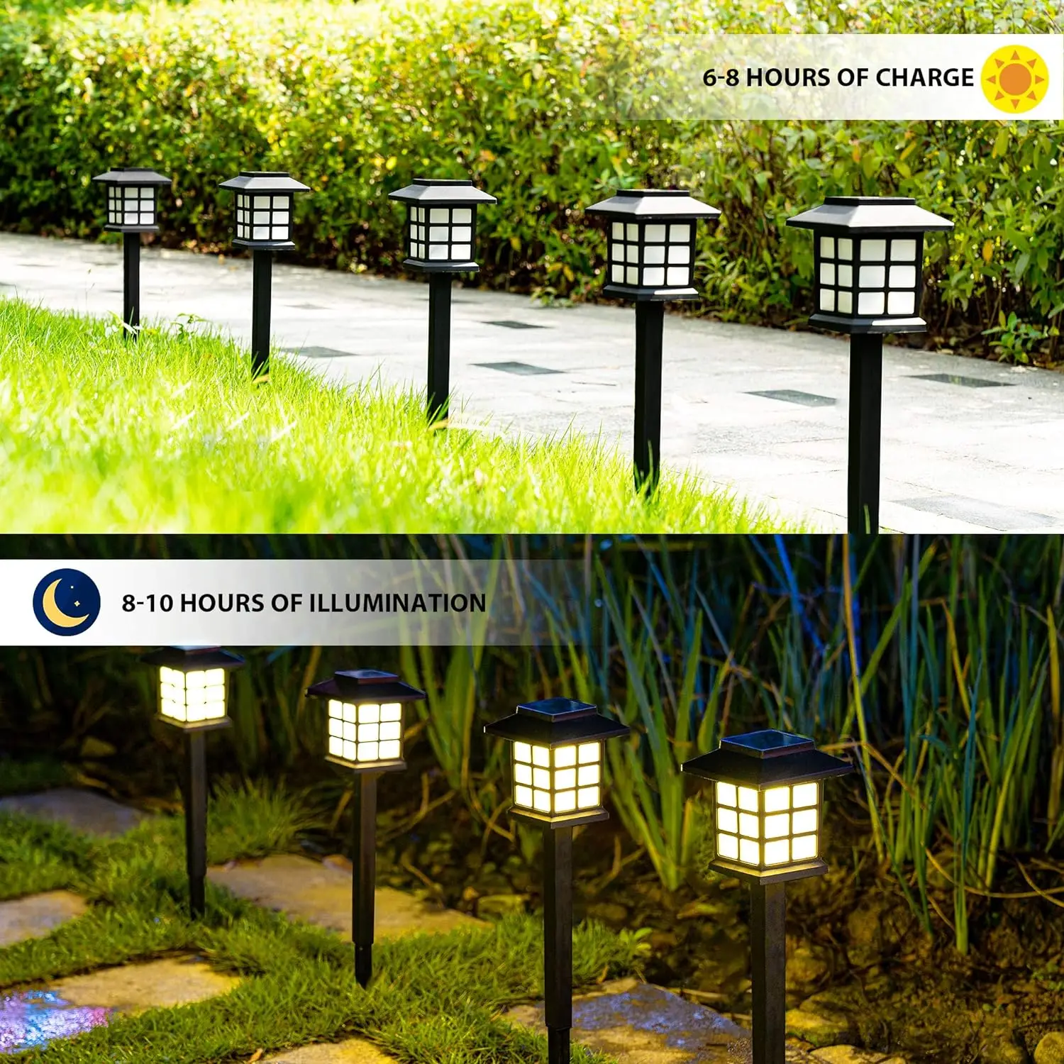 Description Picture 4 of itemSolar LED Lawn Lamp Outdoor Waterproof Solar Powered Light Small Palace Pathway Walkway Lights for Garden Yard Decoration