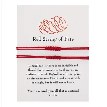 Handmade 7 Knots Lucky Red String Bracelets Protection Good Luck Fate Amulet Success Prosperity Rope Couple Friendship Jewelry 1