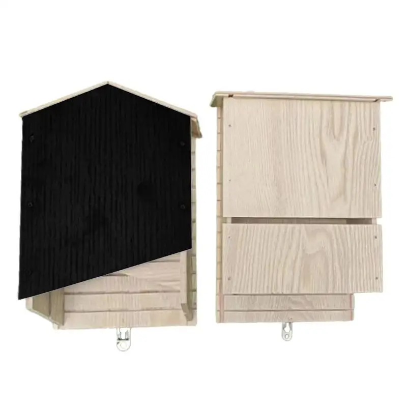 

Outdoor Bat Houses Wooden Bat Boxes Reusable Bat Box House Wooden Decoration for Hibernation Wooden Bat Nest for Garden Outside