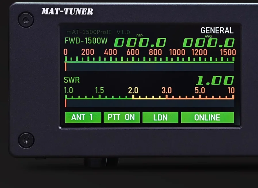 mAT-1500ProII 자동 안테나 튜너 1500W(SSB) YAESU ICOM KENWOOD 일반 라디오용 1.8-30MHz HF 단파