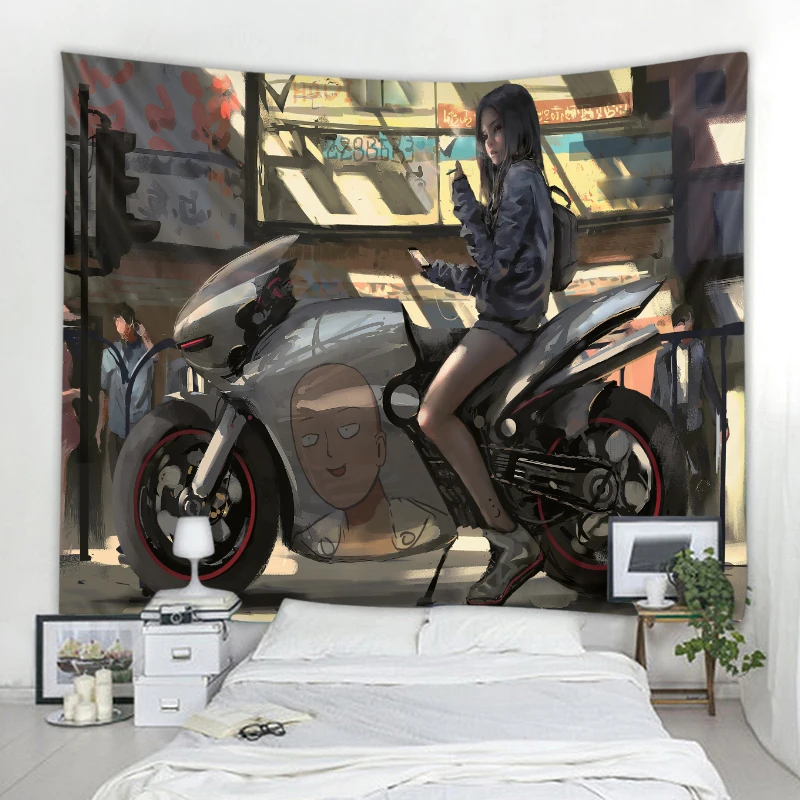 

Ghost knife cartoon character background tapestry Wall hanging Bohemian hippie wall decoration tapestry Home decoration tapestry