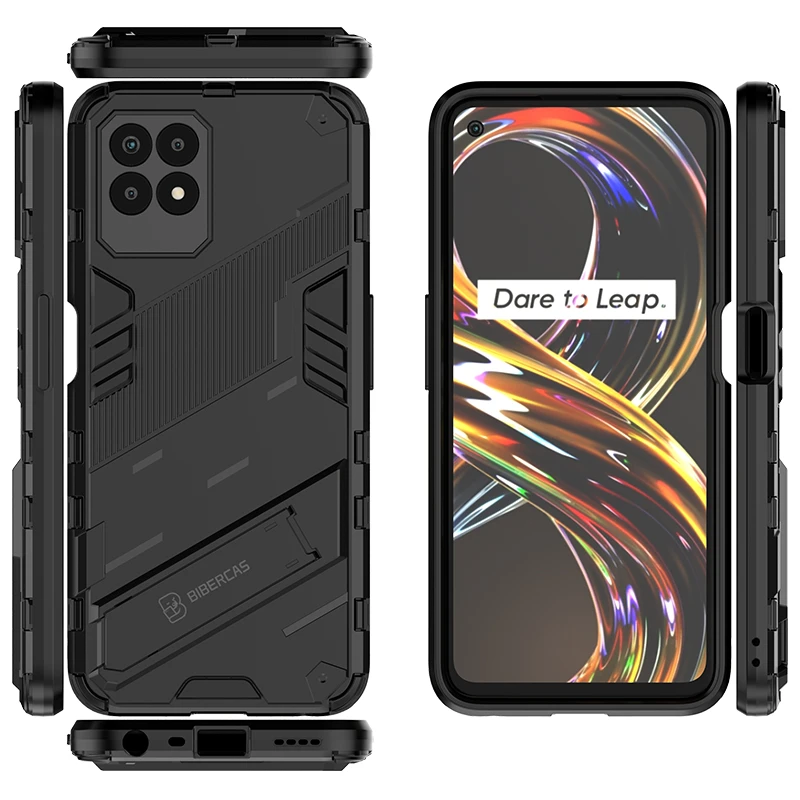 Phone Holder Case For Realme Narzo 50 4G Case Bumper Hard PC Armor