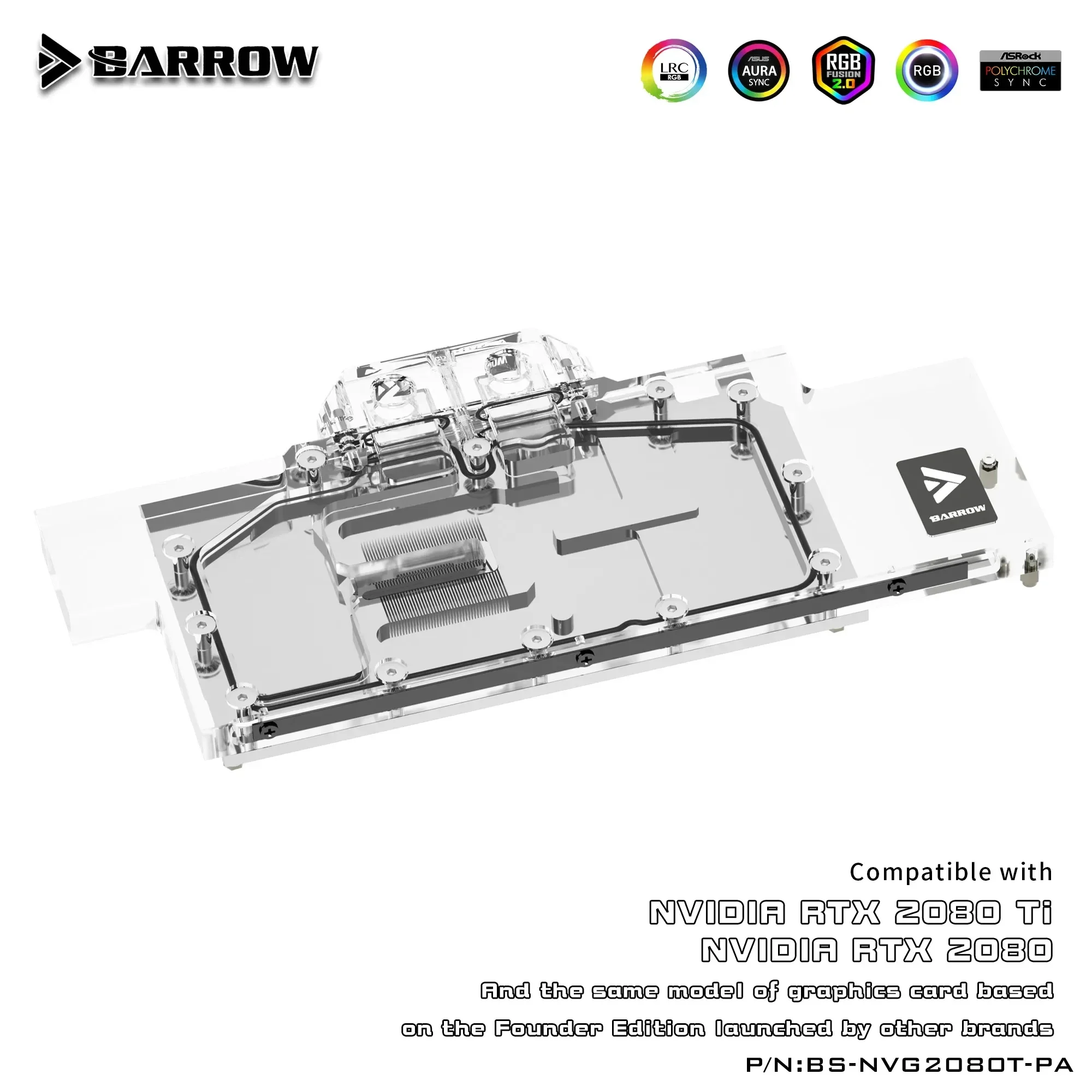 Barrow Full Coverage GPU Water Block for VGA Founder Edition