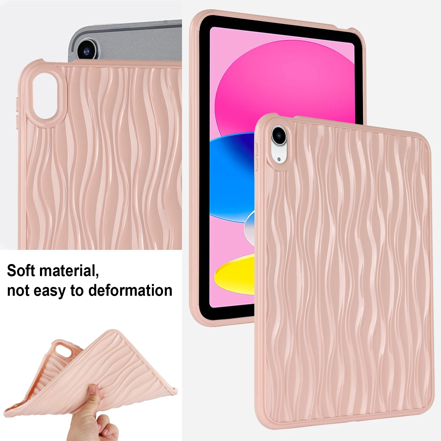 Pro 11 Case Solid Color Shockproof Back Cover For Ipad 10th 2022 9th 8th 7th 10.2 Inch Air 5 4 10.9 Mini 6 2021_voghion.com