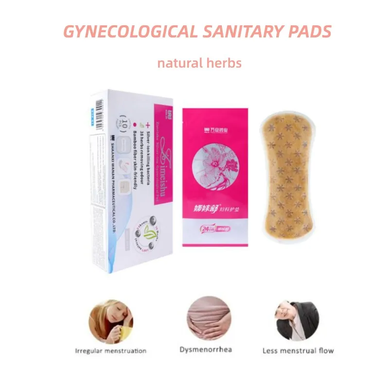 

Medicated Pads Chinese Herbal Gynecological Medicine Tampons Vaginal Infection Silver-ion Gynecol Cure Care Sanitary Napkin Yoni