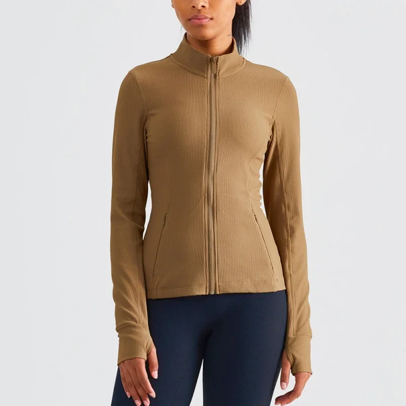 New Horse Riding Equipment Zipper Pocket Sports Top Women's One Piece Finger Waist Stand Collar Fashion Wind Tight Female 2