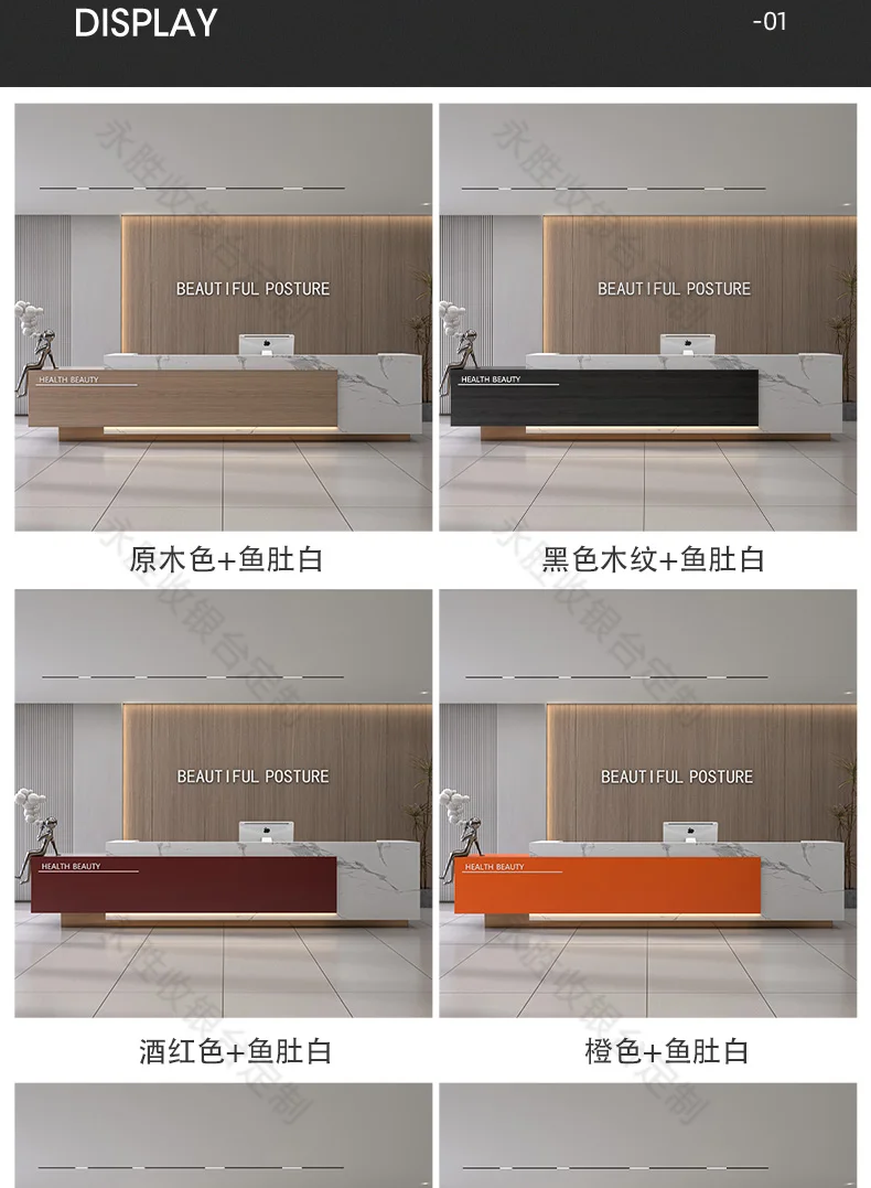 Description Picture 5 of itemBanco Cabinet Reception Desk Conference Luxury Standing Information Reception Desk Counter Barbershop Schreibtisch Bar Furniture