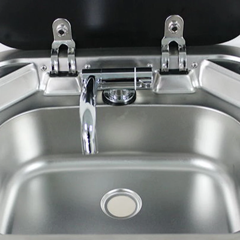 304 Stainless Steel Square Flap Wash Basin Sink Camping Caravan Accessories Suitable for Caravans Rv Parts  Accessories
