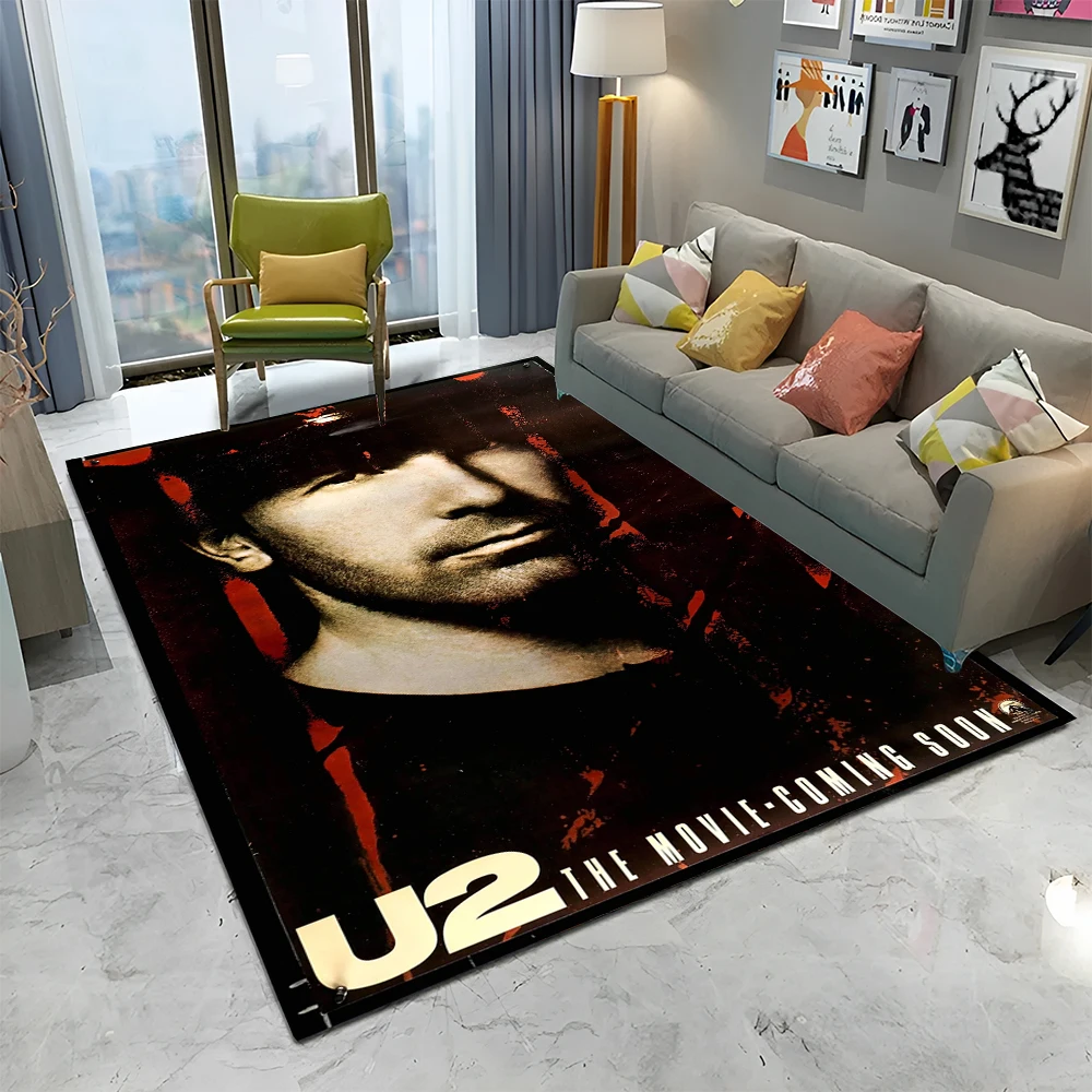 U2 Rock Bang Bono 3D Printing Area Rug,Carpet Rug for Living Room ...