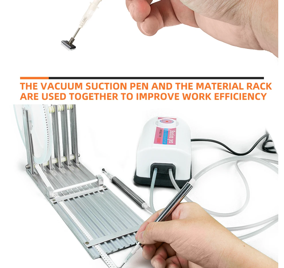 Doppel luft vakuumpumpe bga 12000 Vakuums aug stift ic smd Pickup Pen für bga Wartungs werkzeuge – Detail 7