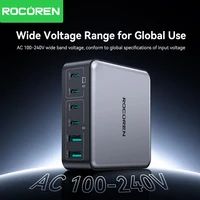 Rocoren 200W GaN Charger PD Fast Charging USB Type C Charger 270W 6 in 1 USBC Power Station For iPhone 16 15 Pro Max Xiaomi 14 - Image 6