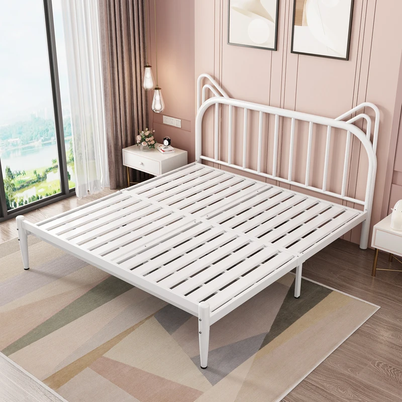 Modern Bedroom Bed Frame Children Double Luxury Metal Bed Castle Japanese Design Platform Princess Letto Matrimoniale Furniture