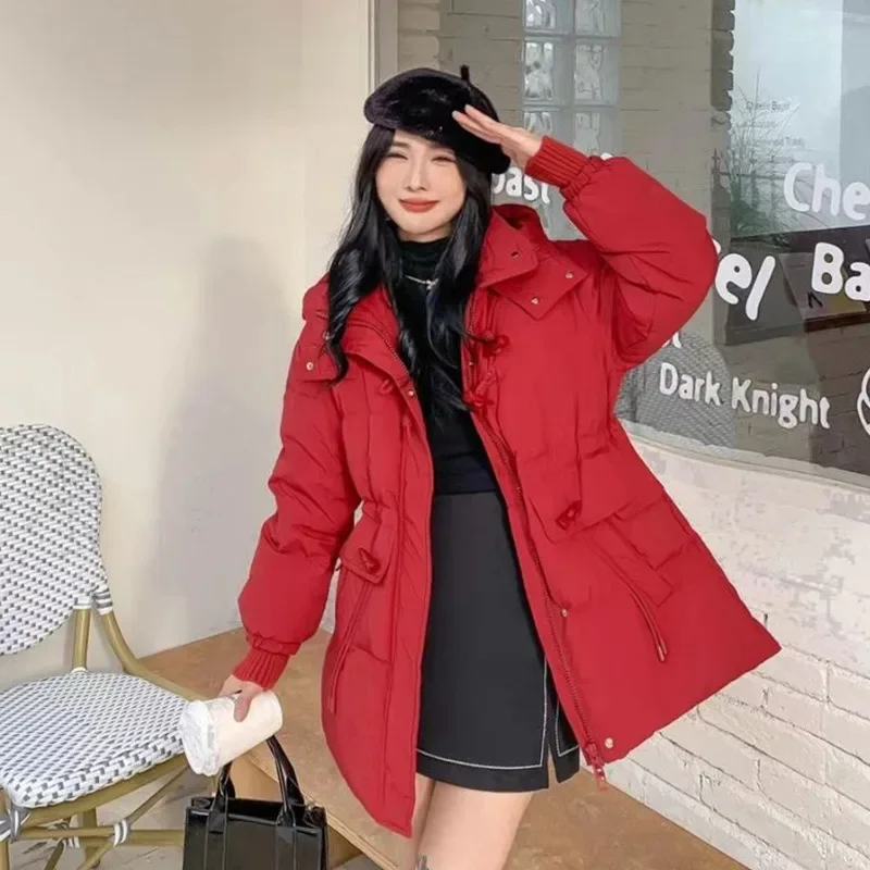 2024 New Women Down Winter Coat  Jacke tFemale Short Parkas Thick Warm Outwear Hooded Versatile Leisure Time Fashion Overcoat